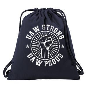 UAW Strong UAW Proud Union Pride Laborer Worker Drawstring Bag