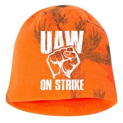 UAW Strike United Auto Workers Picket Sign UAW On Strike Kati - Camo Knit Beanie