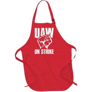 UAW Strike United Auto Workers Picket Sign UAW On Strike Full-Length Apron With Pockets