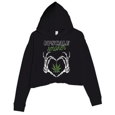 Upscale Smoker  Crop Fleece Hoodie