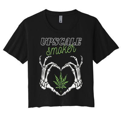 Upscale Smoker  Women's Crop Top Tee