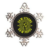 UAW Strong UAW Proud Union Pride UAW Laborer Worker Metallic Star Ornament