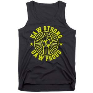 UAW Strong UAW Proud Union Pride UAW Laborer Worker Tank Top