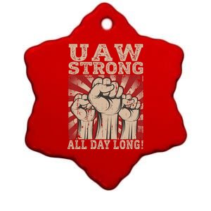 UAW Strong UAW Proud Union Pride UAW Laborer Worker Ceramic Star Ornament