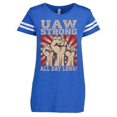 UAW Strong UAW Proud Union Pride UAW Laborer Worker Enza Ladies Jersey Football T-Shirt