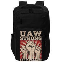 UAW Strong UAW Proud Union Pride UAW Laborer Worker Impact Tech Backpack