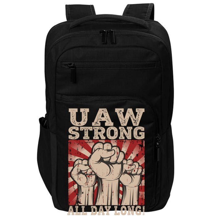 UAW Strong UAW Proud Union Pride UAW Laborer Worker Impact Tech Backpack