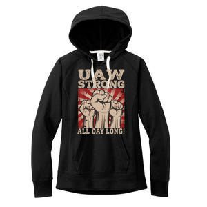 UAW Strong UAW Proud Union Pride UAW Laborer Worker Women's Fleece Hoodie