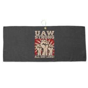 UAW Strong UAW Proud Union Pride UAW Laborer Worker Large Microfiber Waffle Golf Towel