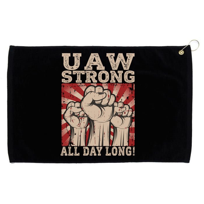 UAW Strong UAW Proud Union Pride UAW Laborer Worker Grommeted Golf Towel