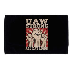 UAW Strong UAW Proud Union Pride UAW Laborer Worker Microfiber Hand Towel