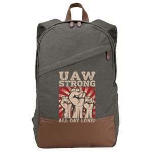 UAW Strong UAW Proud Union Pride UAW Laborer Worker Cotton Canvas Backpack