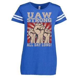 UAW Strong UAW Proud Union Pride UAW Laborer Worker Enza Ladies Jersey Football T-Shirt