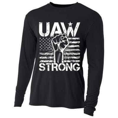 UAW Strong United Auto Workers Strike Cooling Performance Long Sleeve Crew