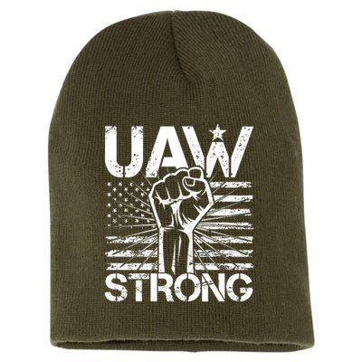 UAW Strong United Auto Workers Strike Short Acrylic Beanie