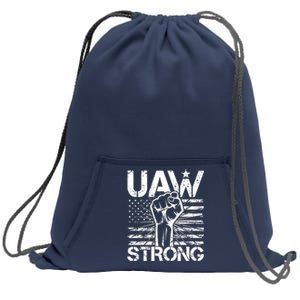 UAW Strong United Auto Workers Strike Sweatshirt Cinch Pack Bag