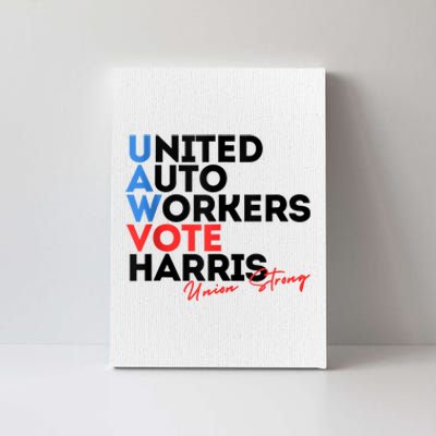 Union Strong Uaw For Harris 2024 President Election Canvas