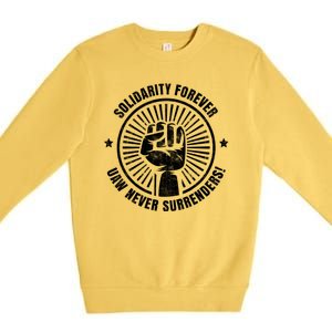 UAW Strong UAW Proud Union Pride UAW Laborer Worker Premium Crewneck Sweatshirt