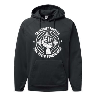 UAW Strong UAW Proud Union Pride UAW Laborer Worker Performance Fleece Hoodie