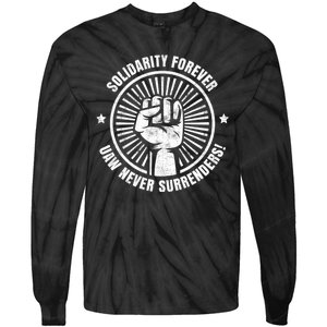 UAW Strong UAW Proud Union Pride UAW Laborer Worker Tie-Dye Long Sleeve Shirt