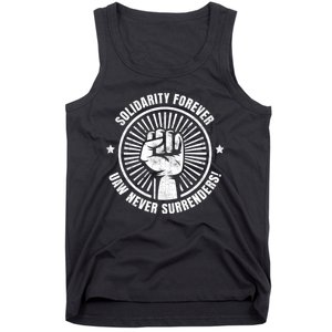 UAW Strong UAW Proud Union Pride UAW Laborer Worker Tank Top