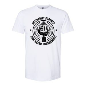 UAW Strong UAW Proud Union Pride UAW Laborer Worker Softstyle CVC T-Shirt