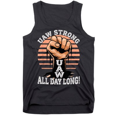UAW Strong UAW Proud Union Pride UAW Laborer Worker Tank Top