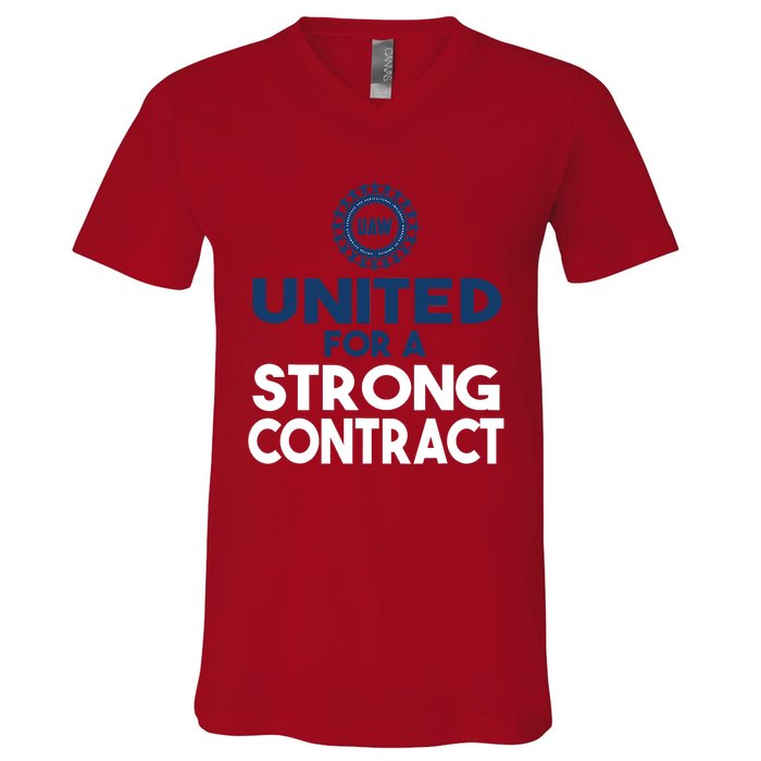 UAW Strike United For A Strong Contract V-Neck T-Shirt