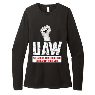 UAW Strike United Auto Workers Union UAW Strong Womens CVC Long Sleeve Shirt