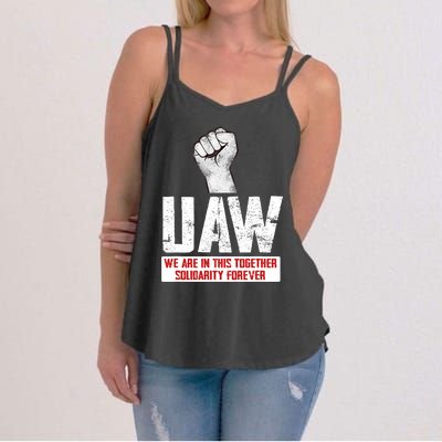 UAW Strike United Auto Workers Union UAW Strong Women's Strappy Tank