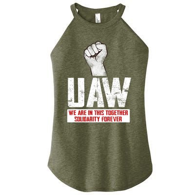 UAW Strike United Auto Workers Union UAW Strong Women’s Perfect Tri Rocker Tank