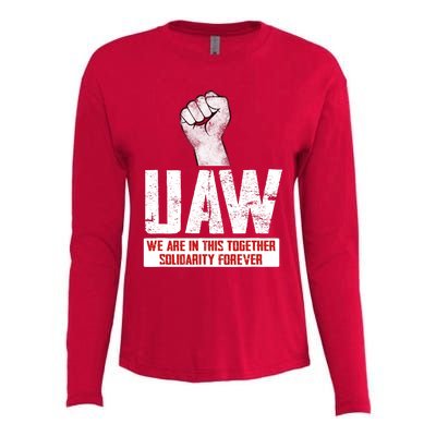 UAW Strike United Auto Workers Union UAW Strong Womens Cotton Relaxed Long Sleeve T-Shirt