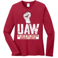 UAW Strike United Auto Workers Union UAW Strong Ladies Long Sleeve Shirt