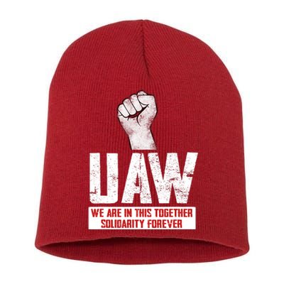 UAW Strike United Auto Workers Union UAW Strong Short Acrylic Beanie