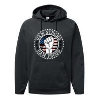 UAW Strong UAW Proud Union Pride UAW Laborer Worker Performance Fleece Hoodie