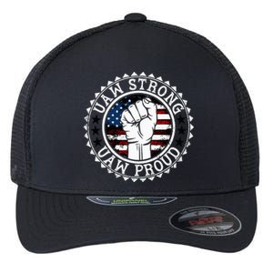 UAW Strong UAW Proud Union Pride UAW Laborer Worker Flexfit Unipanel Trucker Cap