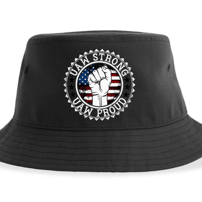 UAW Strong UAW Proud Union Pride UAW Laborer Worker Sustainable Bucket Hat