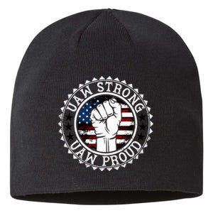 UAW Strong UAW Proud Union Pride UAW Laborer Worker Sustainable Beanie