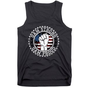 UAW Strong UAW Proud Union Pride UAW Laborer Worker Tank Top