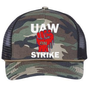 UAW Strike United Auto Workers UAW Retro Rope Trucker Hat Cap