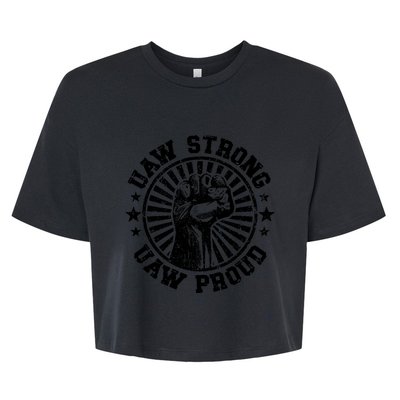 Uaw Strike United Auto Workers Union Uaw Strong Red Bella+Canvas Jersey Crop Tee