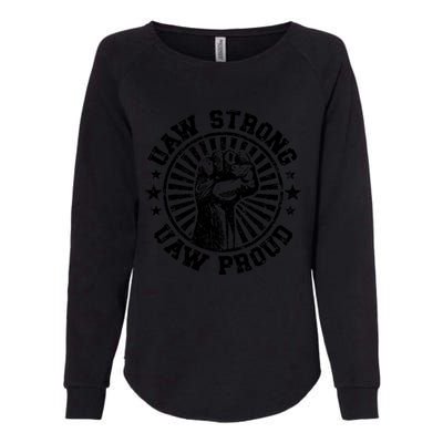 Uaw Strike United Auto Workers Union Uaw Strong Red Womens California Wash Sweatshirt