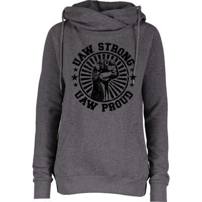 Uaw Strike United Auto Workers Union Uaw Strong Red Womens Funnel Neck Pullover Hood