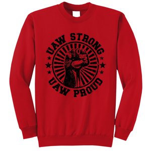 Uaw Strike United Auto Workers Union Uaw Strong Red Sweatshirt