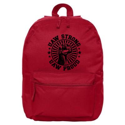 Uaw Strike United Auto Workers Union Uaw Strong Red 16 in Basic Backpack