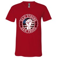 UAW Strong UAW Proud Union Pride UAW Laborer Worker V-Neck T-Shirt