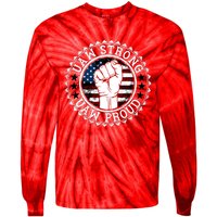 UAW Strong UAW Proud Union Pride UAW Laborer Worker Tie-Dye Long Sleeve Shirt