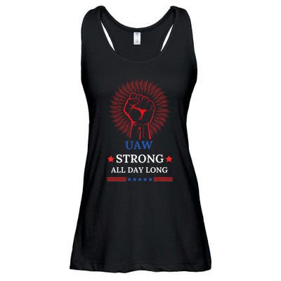 Uaw Strike United Auto Workers Union Uaw Strong Stand Up Uaw Ladies Essential Flowy Tank