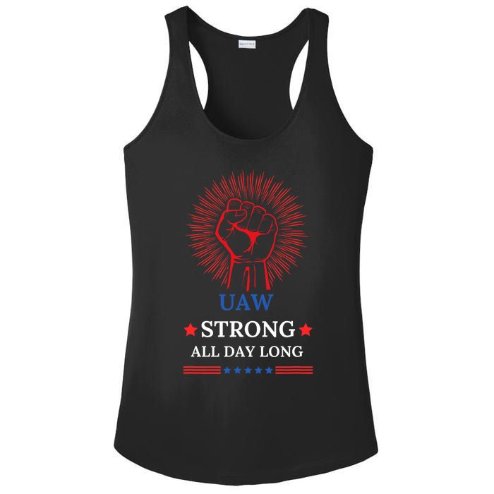 Uaw Strike United Auto Workers Union Uaw Strong Stand Up Uaw Ladies PosiCharge Competitor Racerback Tank