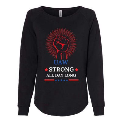 Uaw Strike United Auto Workers Union Uaw Strong Stand Up Uaw Womens California Wash Sweatshirt